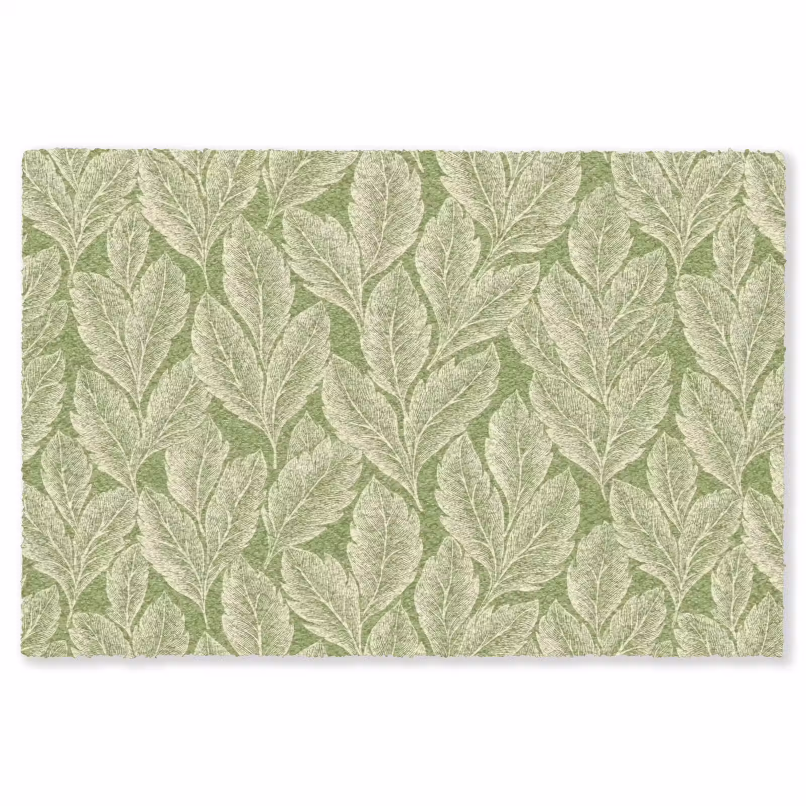 Teppich - Grün – Botanisch – Blätter – Vintage – Muster — 1