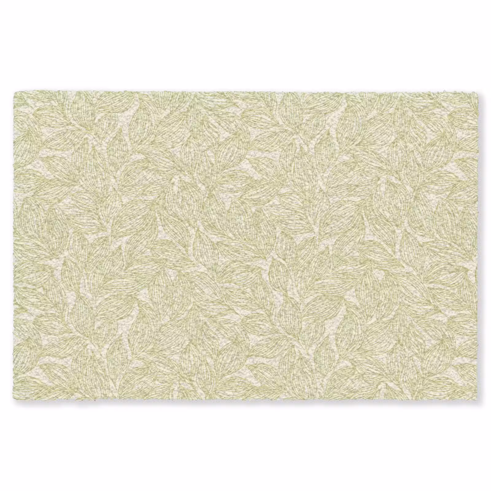 Teppich - Salbeigrün – Botanisch – Blätter – Handgezeichnet – Muster — 1