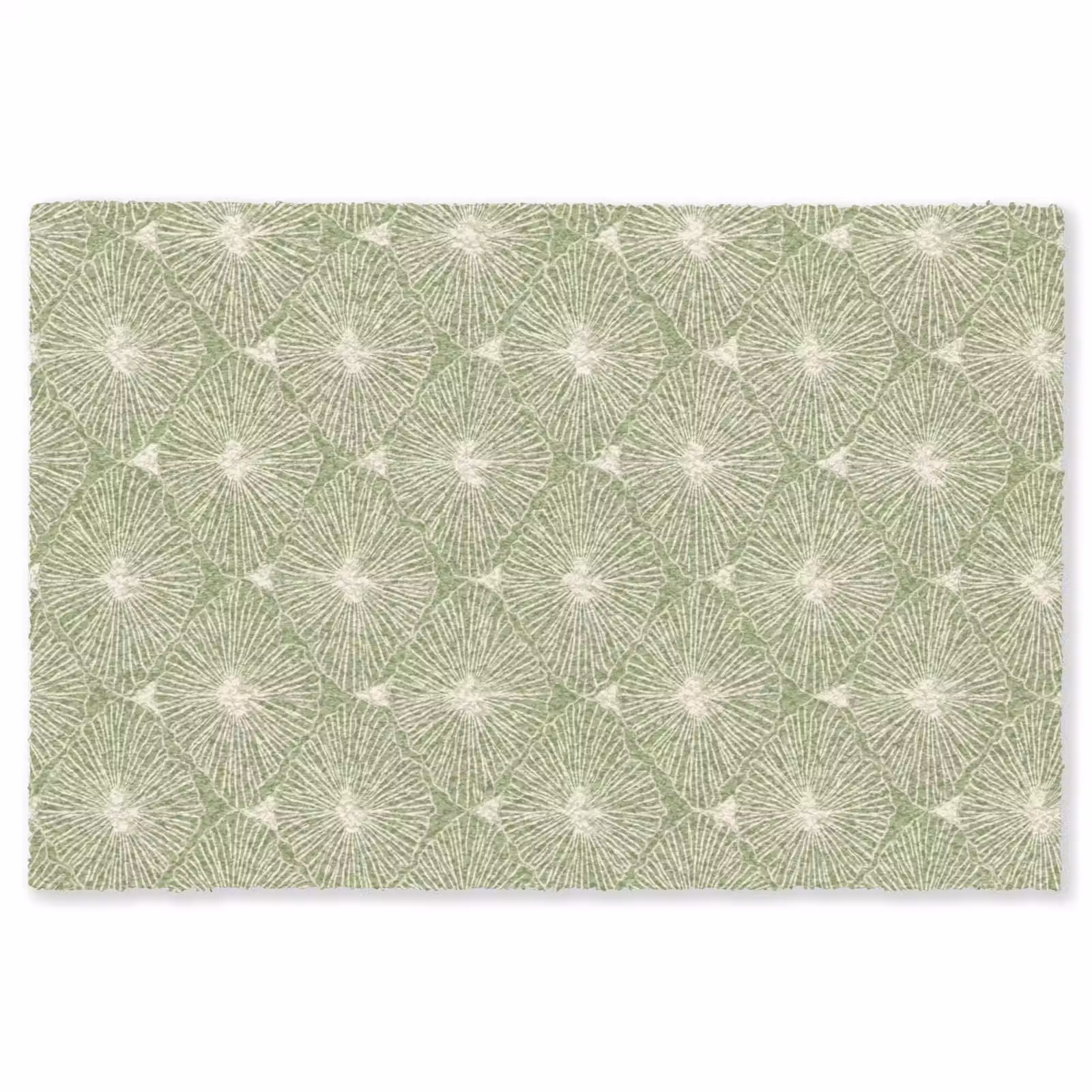 Teppich - Salbeigrün – Botanisch – Rauten – Organisch – Muster — 1
