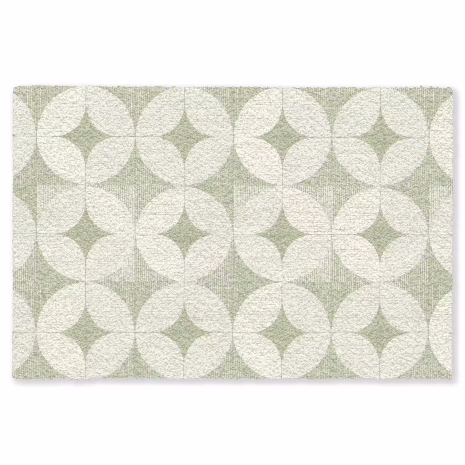 Teppich - Salbeigrün – Geometrisch – Retro – Mid-Century – Muster — 1