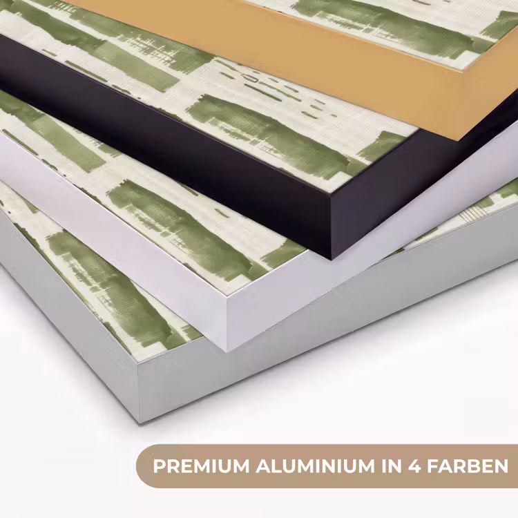 Art Frame - Grün – Abstrakt – Pinselstriche – Leinen – Muster — 5