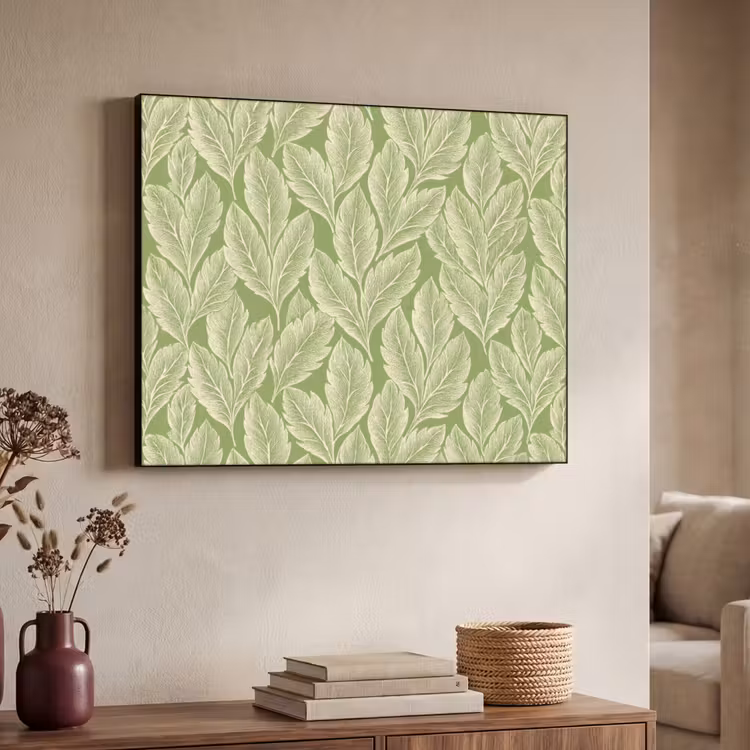 Art Frame - Grün – Botanisch – Blätter – Vintage – Muster — 3