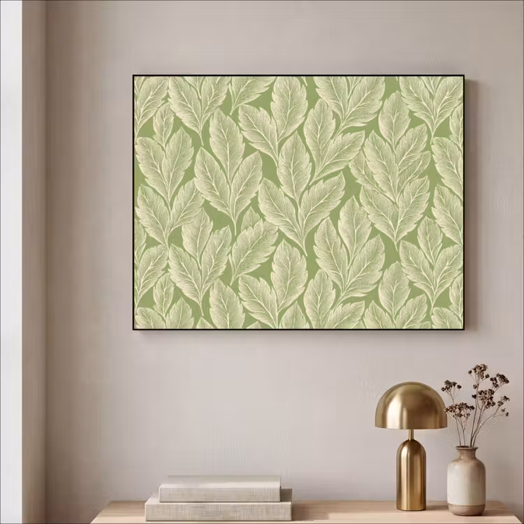 Art Frame - Grün – Botanisch – Blätter – Vintage – Muster — 4