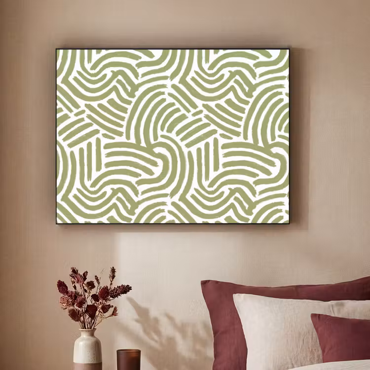 Art Frame - Salbeigrün – Abstrakt – Bögen – Handgezeichnet – Muster — 2