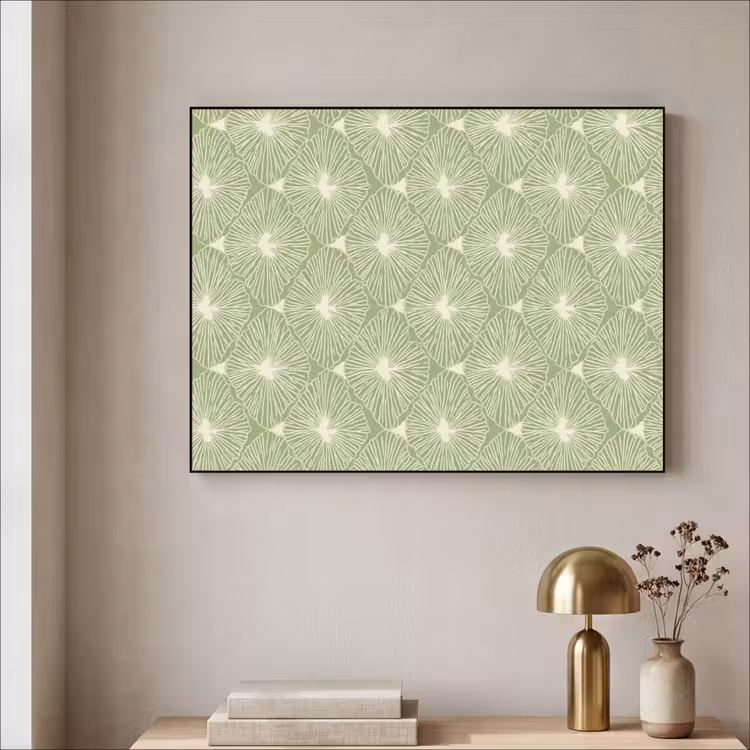Art Frame - Salbeigrün – Botanisch – Rauten – Organisch – Muster — 4