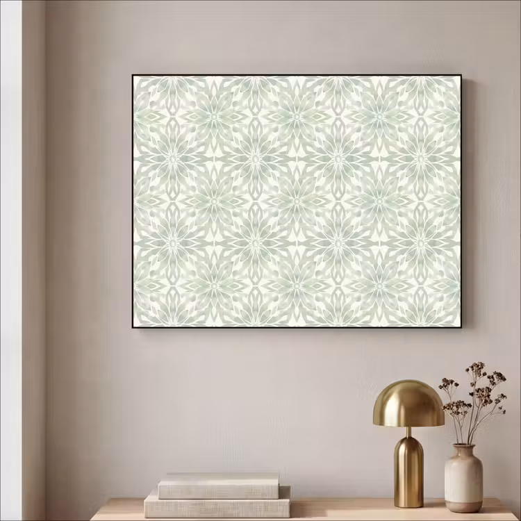 Art Frame - Salbeigrün – Symmetrisch – Mandala – Ornament – Muster — 4