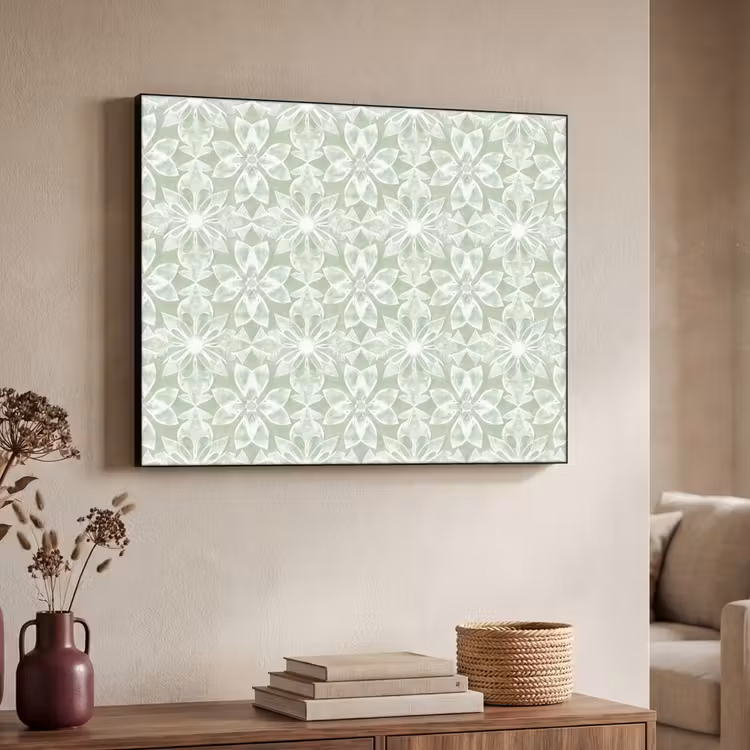 Art Frame - Salbeigrün – Symmetrisch – Mandala – Ornament – Muster — 3