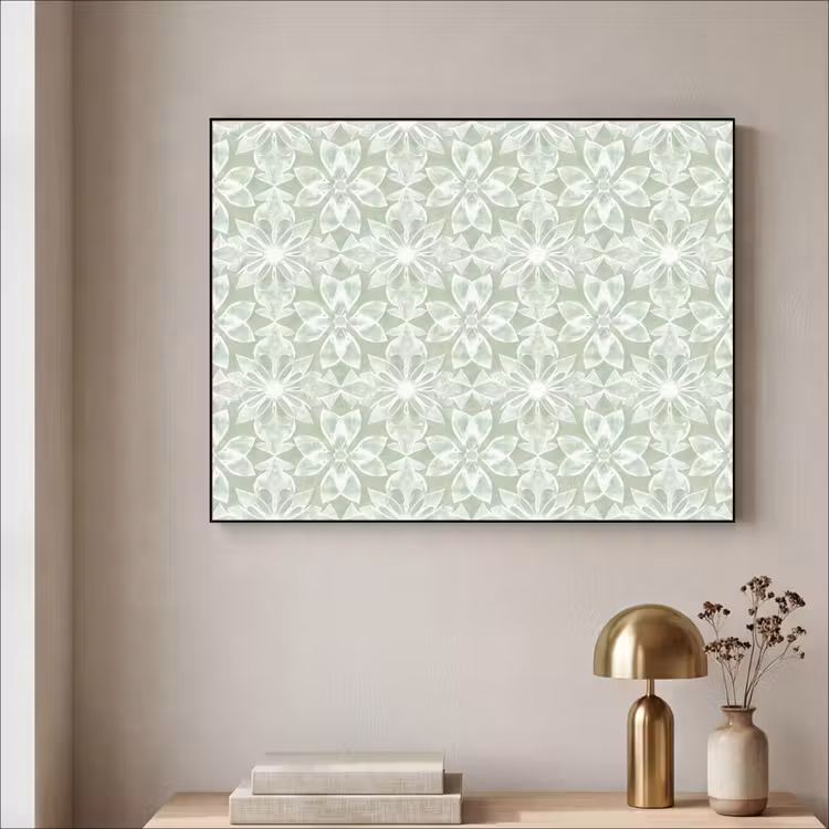 Art Frame - Salbeigrün – Symmetrisch – Mandala – Ornament – Muster — 4