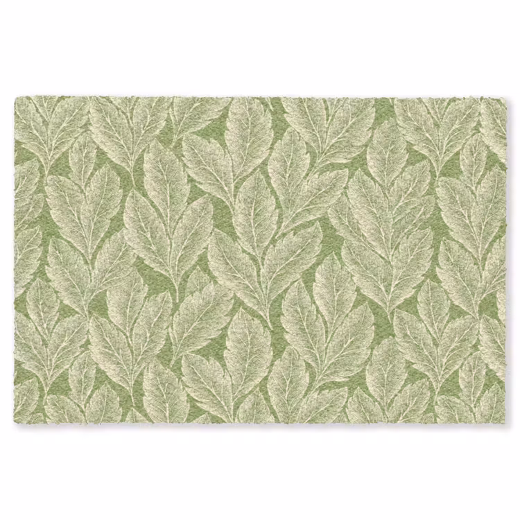 Teppich - Grün – Botanisch – Blätter – Vintage – Muster — 1