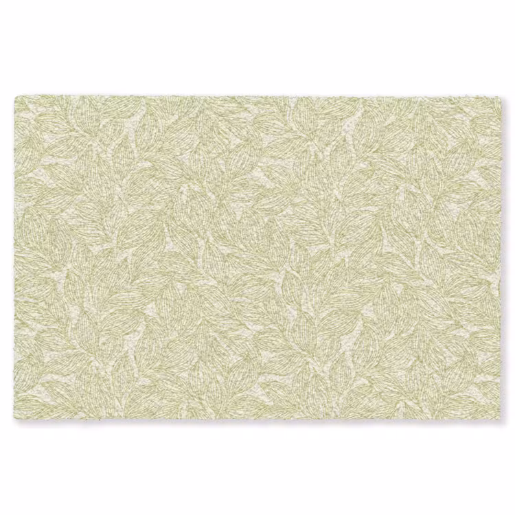 Teppich - Salbeigrün – Botanisch – Blätter – Handgezeichnet – Muster — 1