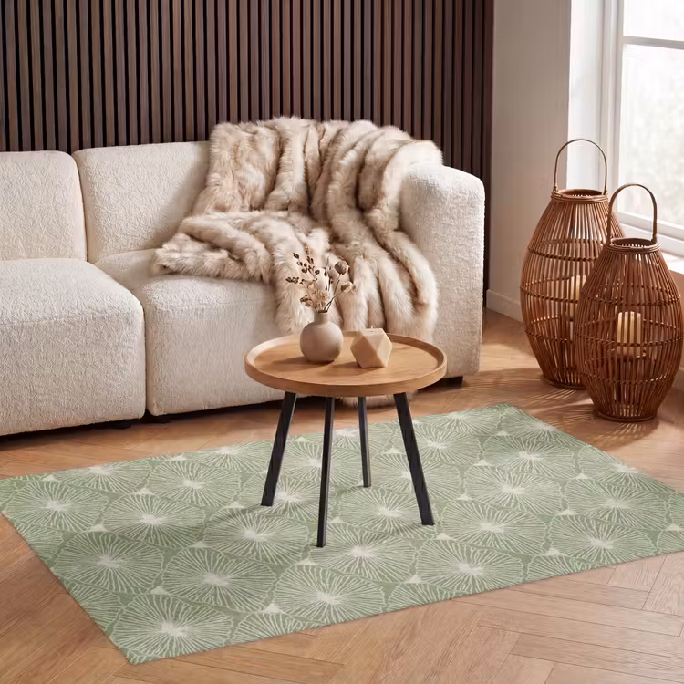 Teppich - Salbeigrün – Botanisch – Rauten – Organisch – Muster — 3