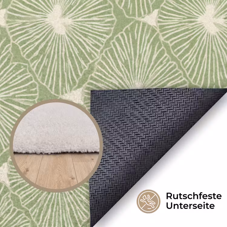 Teppich - Salbeigrün – Botanisch – Rauten – Organisch – Muster — 4