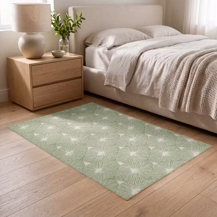 Teppich - Salbeigrün – Botanisch – Rauten – Organisch – Muster — 5
