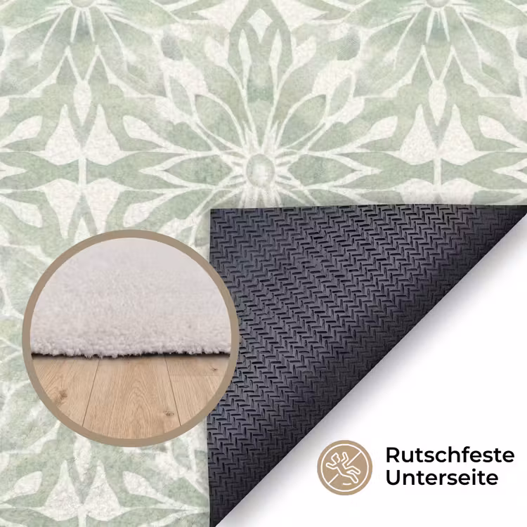 Teppich - Salbeigrün – Symmetrisch – Mandala – Ornament – Muster — 4