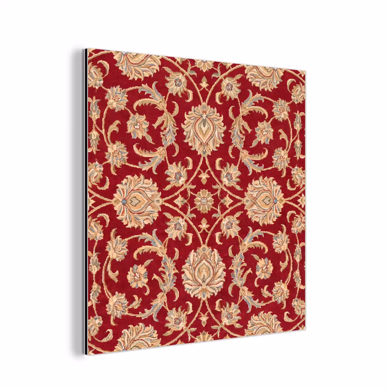 Alu-Dibond-Bild - Muster – Blume – Klassisch – Orientalisch – Rot — 1