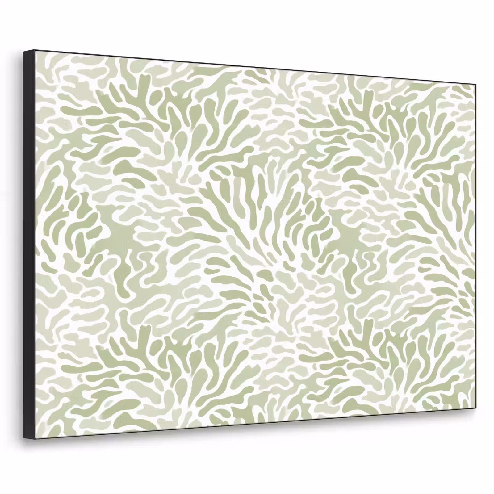 Art Frame - Salbeigrün – Abstrakt – Organisch – Korallenrot – Muster — 1