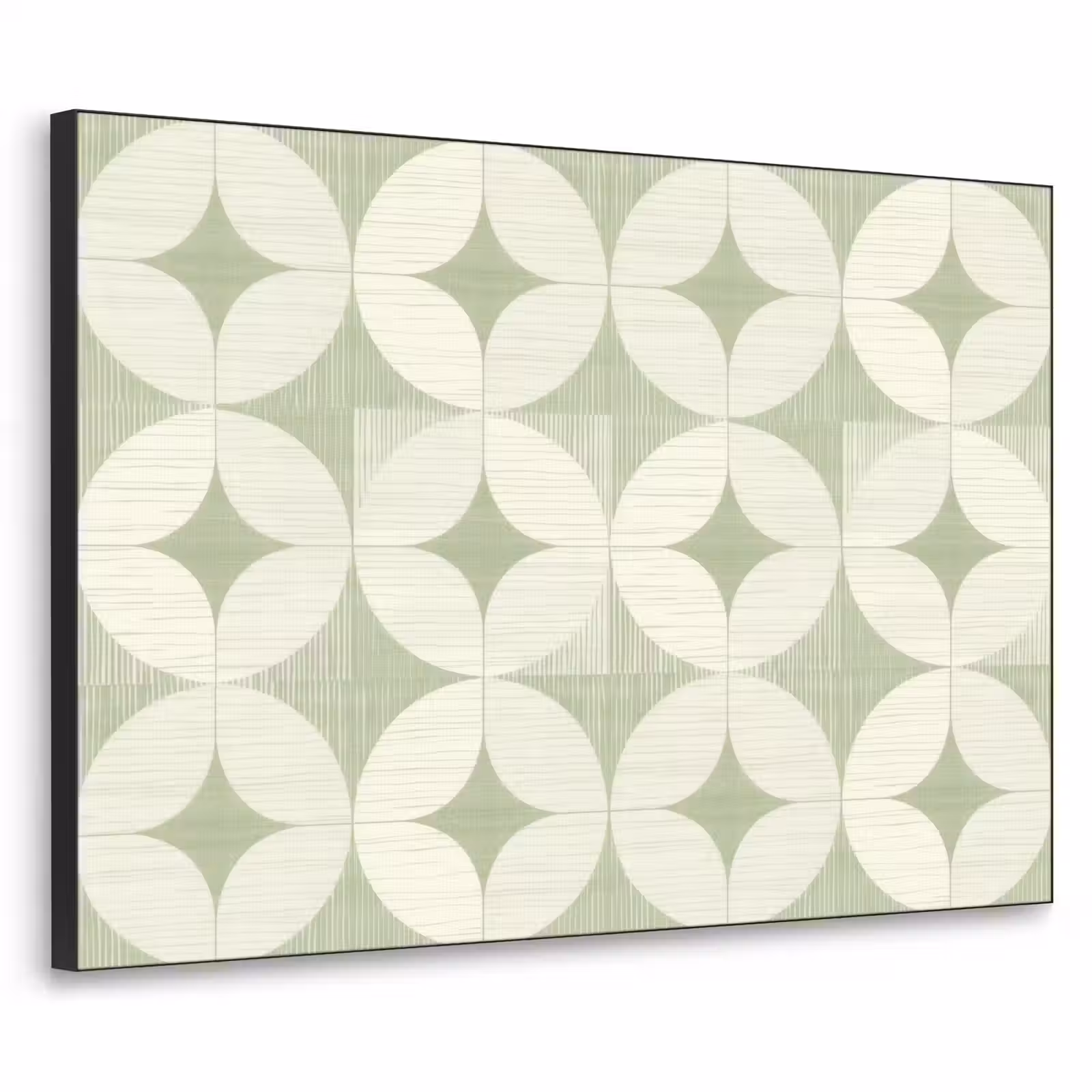 Art Frame - Salbeigrün – Geometrisch – Retro – Mid-Century – Muster — 1