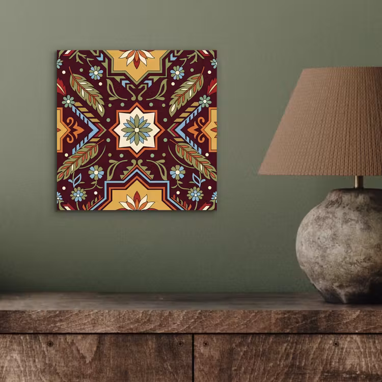 Alu-Dibond-Bild - Muster – Floral – Geometrisch – Farbenfroh – Dekoration — 3