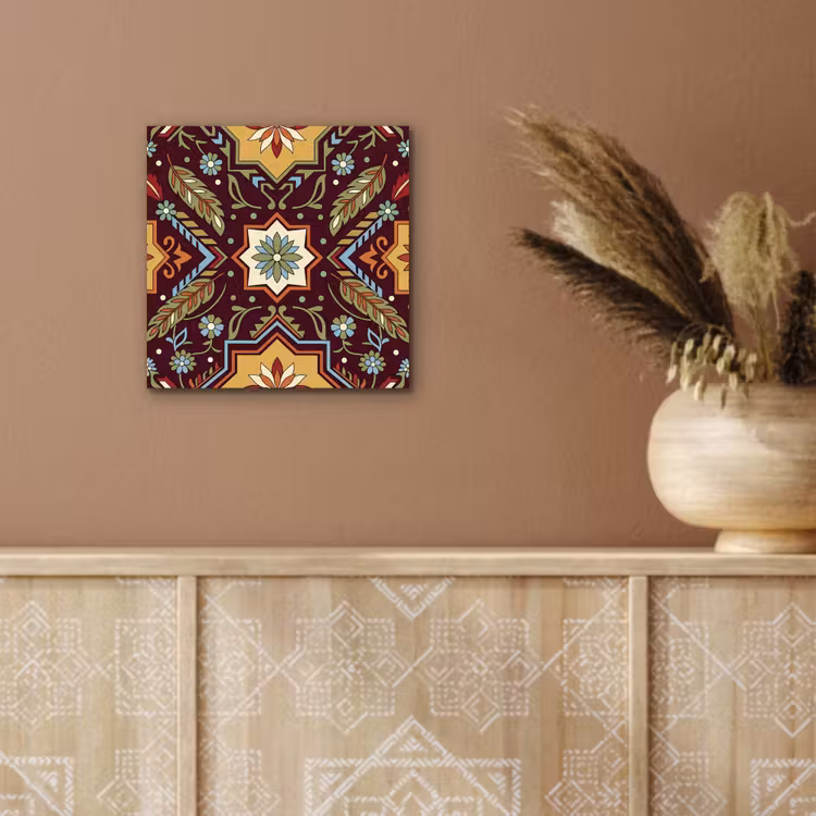 Alu-Dibond-Bild - Muster – Floral – Geometrisch – Farbenfroh – Dekoration — 5