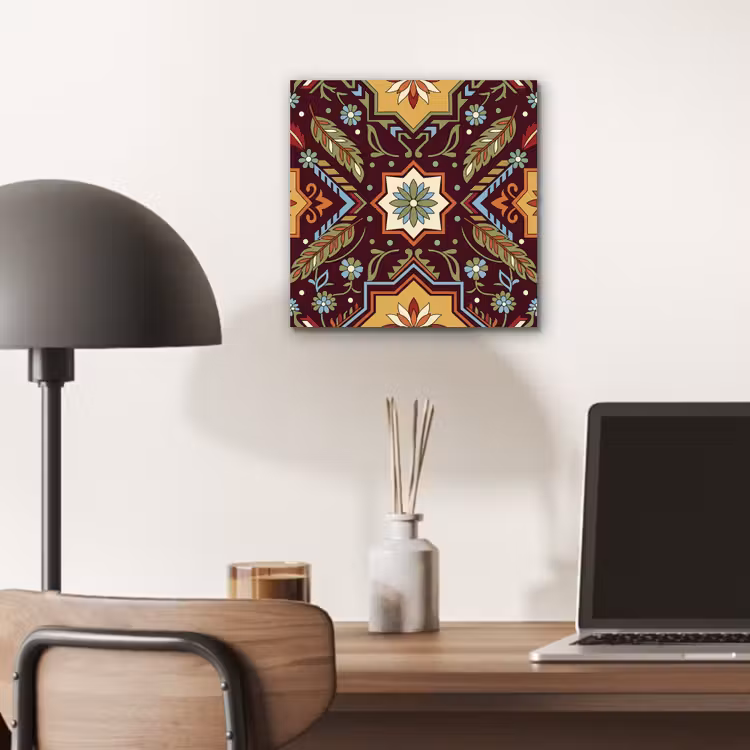 Alu-Dibond-Bild - Muster – Floral – Geometrisch – Farbenfroh – Dekoration — 6
