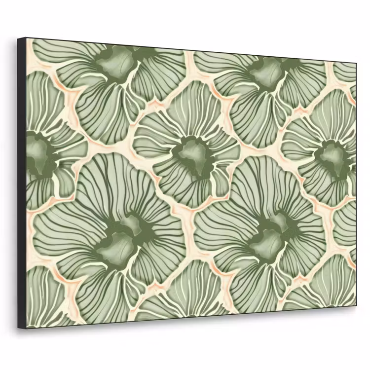 Art Frame - Grün – Botanisch – Blumen – Organisch – Muster — 1