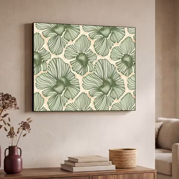 Art Frame - Grün – Botanisch – Blumen – Organisch – Muster — 3