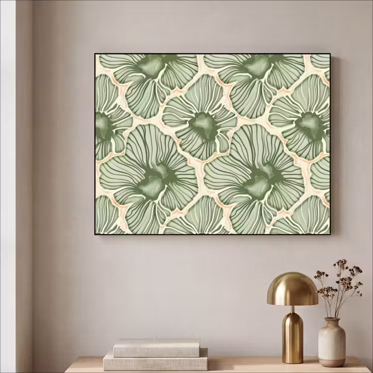 Art Frame - Grün – Botanisch – Blumen – Organisch – Muster — 4