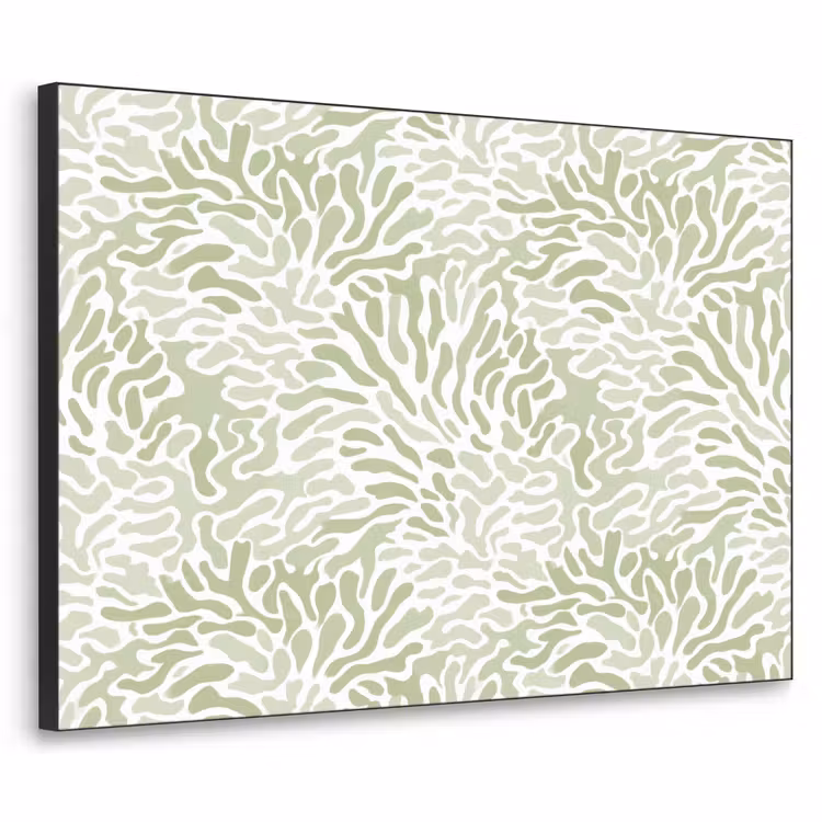 Art Frame - Salbeigrün – Abstrakt – Organisch – Korallenrot – Muster — 1