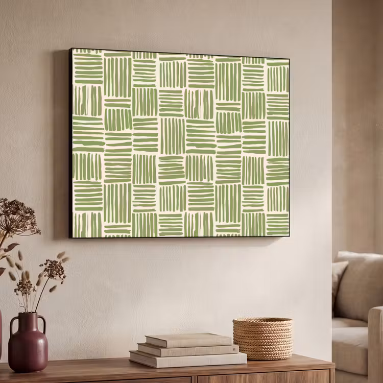 Art Frame - Salbeigrün – Blöcke – Handgezeichnet – Muster — 3