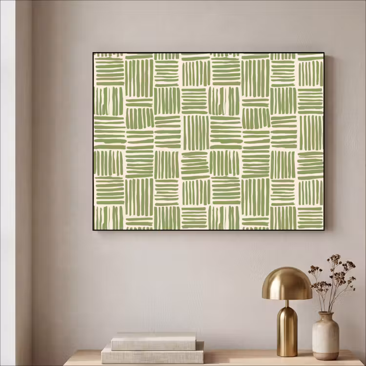 Art Frame - Salbeigrün – Blöcke – Handgezeichnet – Muster — 4