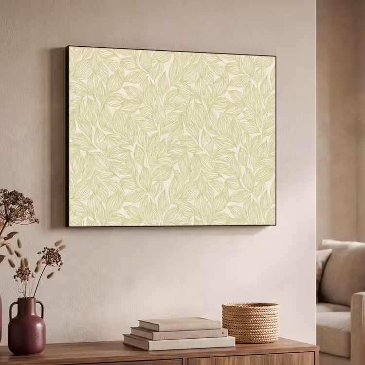 Art Frame - Salbeigrün – Botanisch – Blätter – Handgezeichnet – Muster — 3