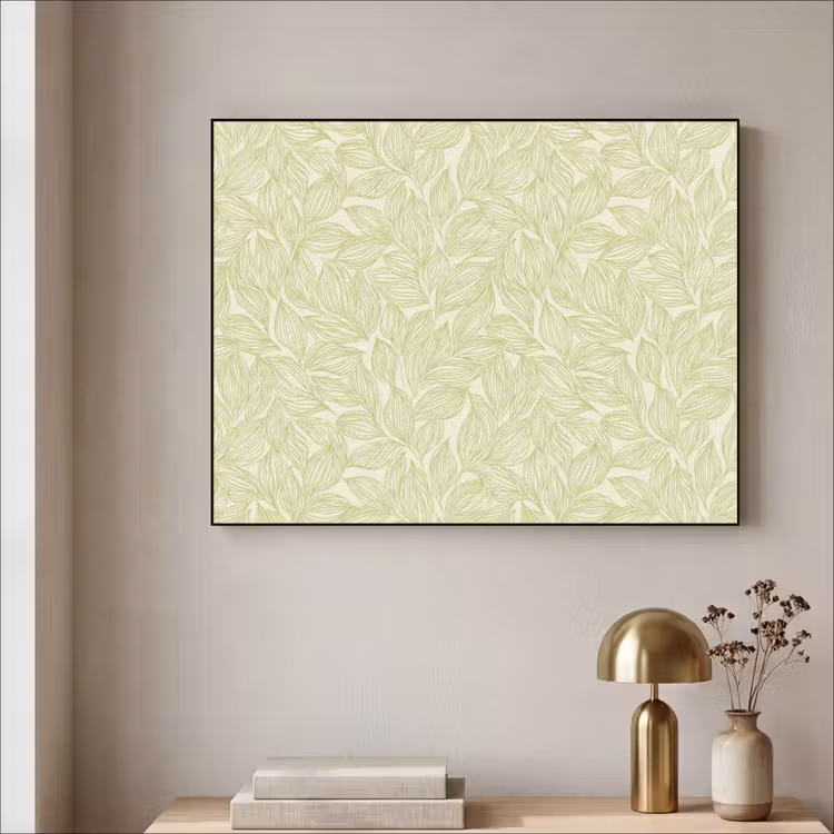 Art Frame - Salbeigrün – Botanisch – Blätter – Handgezeichnet – Muster — 4