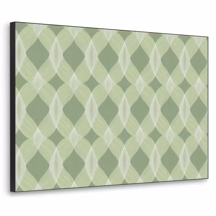 Art Frame - Salbeigrün – Geometrisch – Organisch – Gitterwerk – Muster — 1