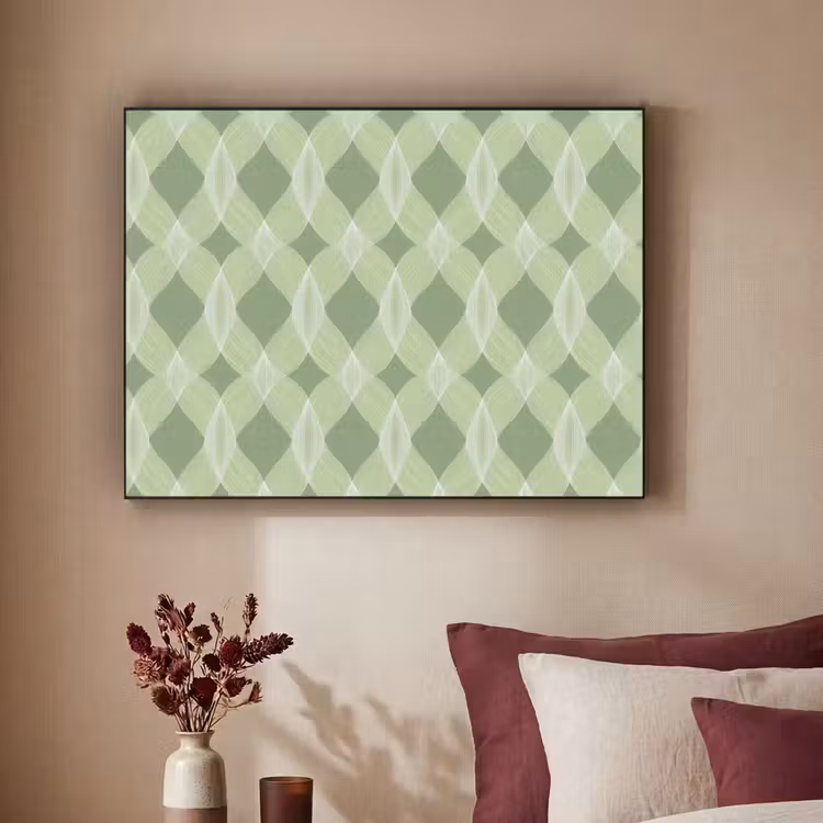 Art Frame - Salbeigrün – Geometrisch – Organisch – Gitterwerk – Muster — 2