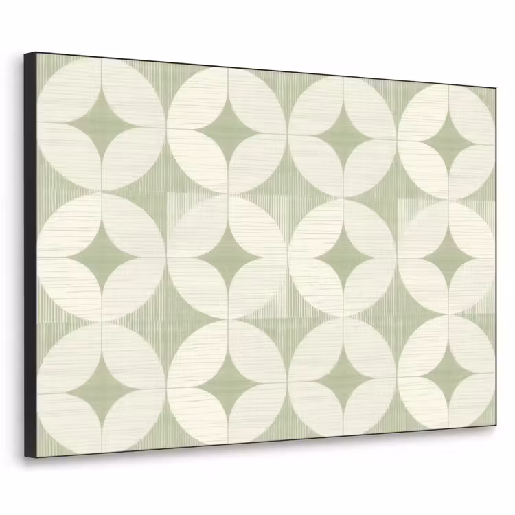 Art Frame - Salbeigrün – Geometrisch – Retro – Mid-Century – Muster — 1