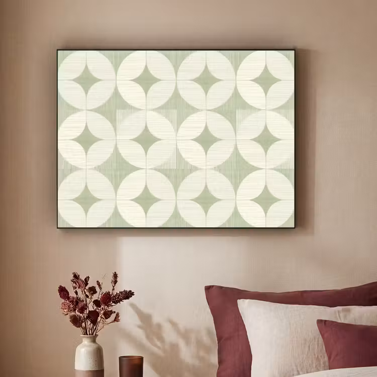 Art Frame - Salbeigrün – Geometrisch – Retro – Mid-Century – Muster — 2