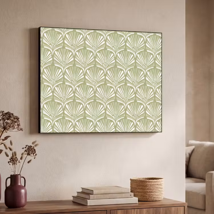 Art Frame - Salbeigrün – Ginkgo Biloba – Fächer – Muster — 3