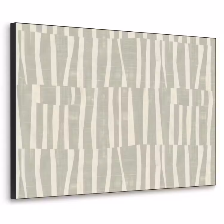 Art Frame - Salbeigrün – Streifen – Geometrisch – Textur – Muster — 1