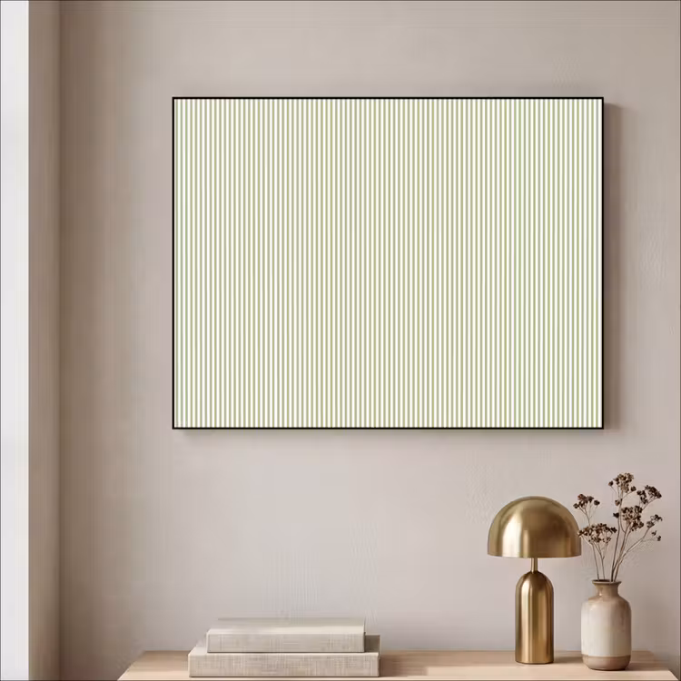 Art Frame - Salbeigrün – Streifen – Minimalistisch – Muster — 4