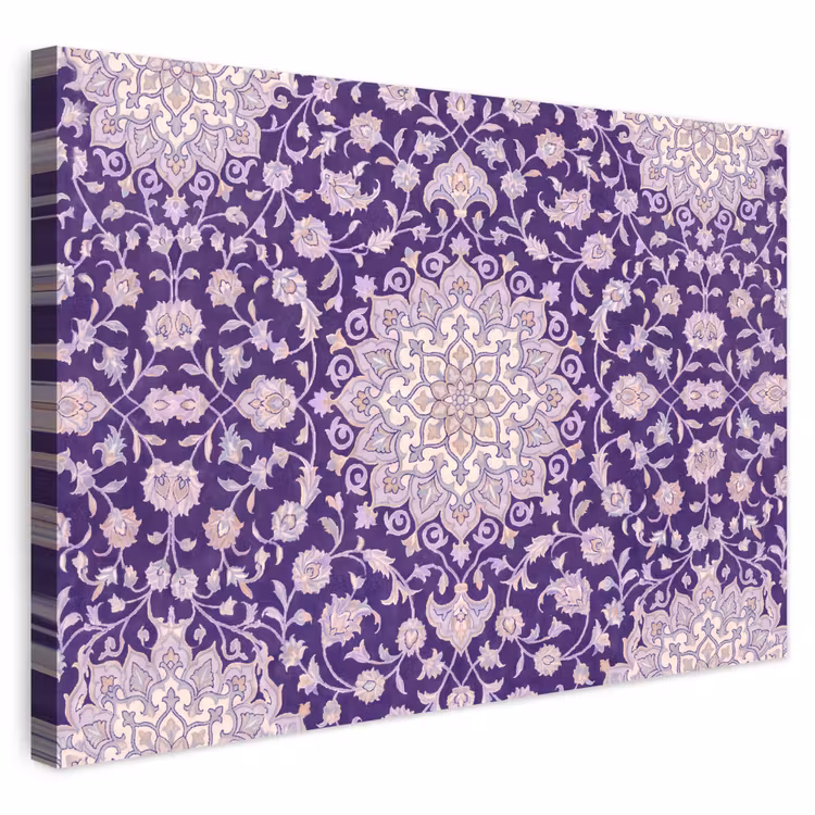 Outdoor Leinwand - Muster – Medaillon – Orientalisch – Lila – Dekoration — 1