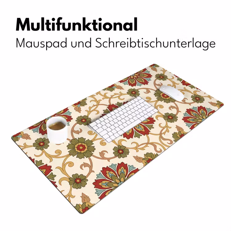 Schreibtischunterlage - Muster – Blumen – Ornament – Klassisch – Farbenfroh — 4