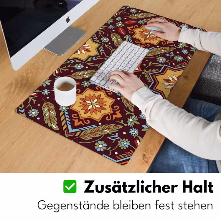 Schreibtischunterlage - Muster – Floral – Geometrisch – Farbenfroh – Dekoration — 3