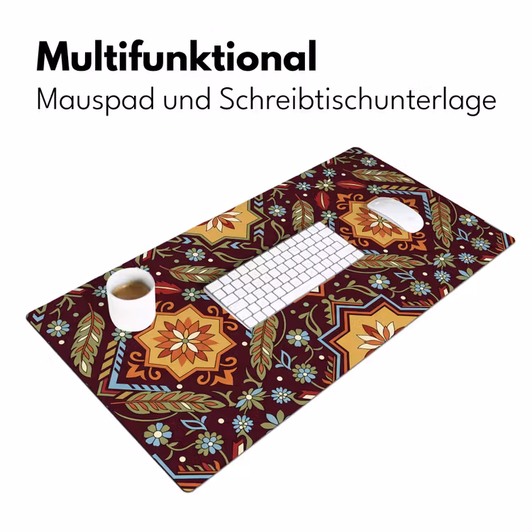 Schreibtischunterlage - Muster – Floral – Geometrisch – Farbenfroh – Dekoration — 4