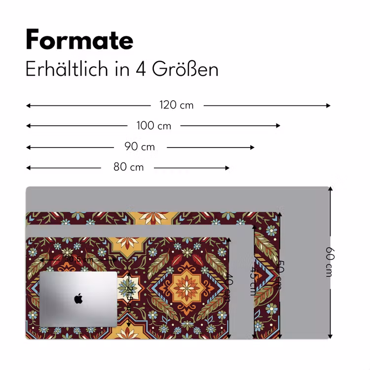 Schreibtischunterlage - Muster – Floral – Geometrisch – Farbenfroh – Dekoration — 5