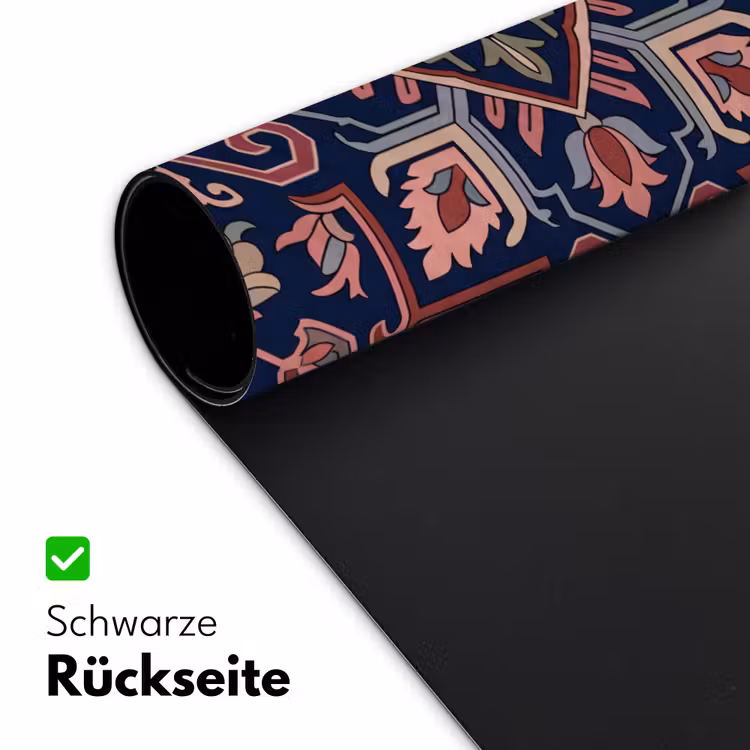 Schreibtischunterlage - Muster – Orientalisch – Blumig – Blau – Klassisch — 2