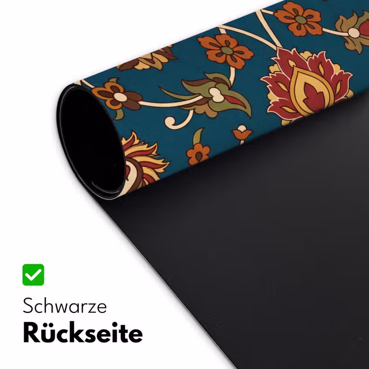 Schreibtischunterlage - Ornament – Flora – Traditionell – Klassisch – Blaugrün — 2