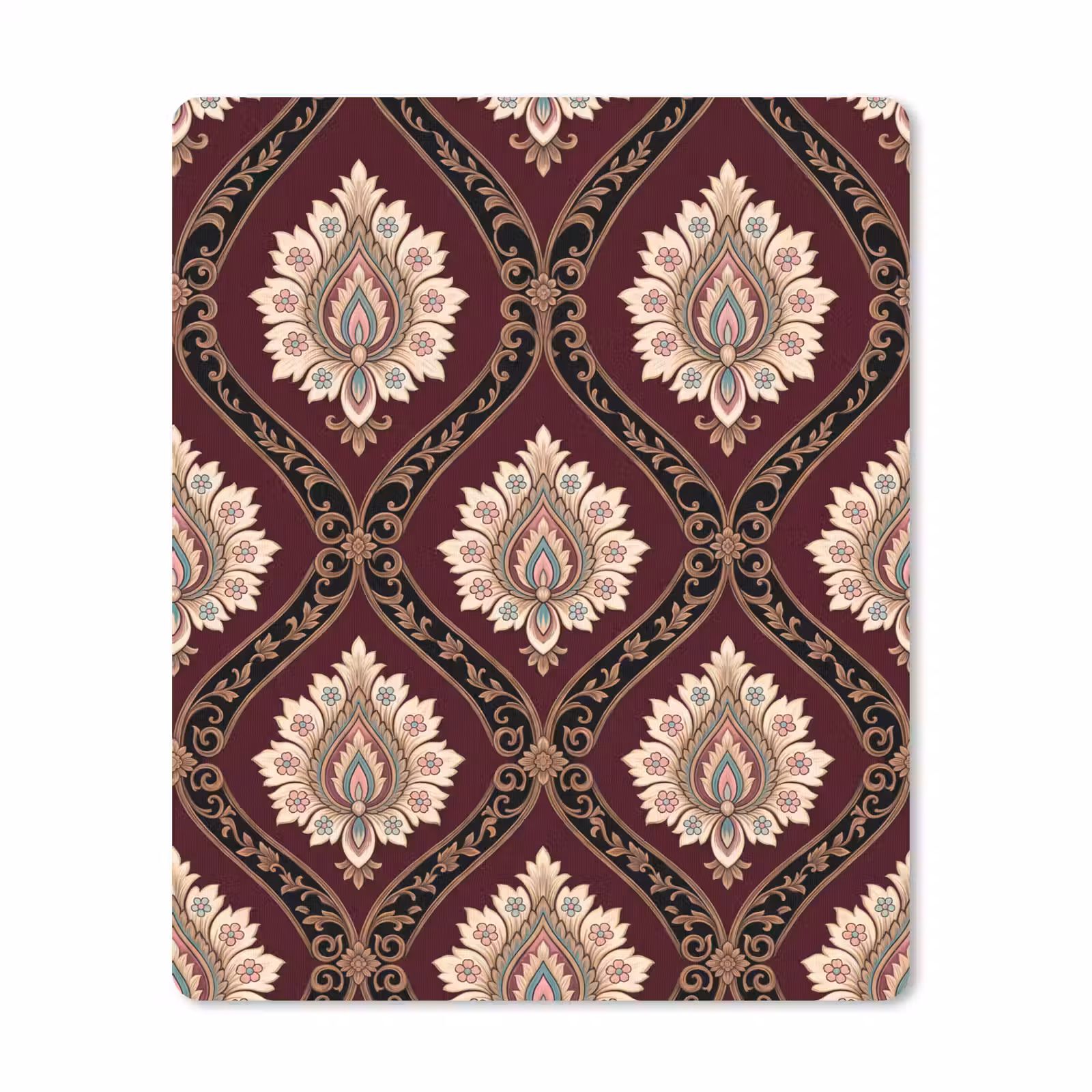 Mauspad - Muster – Blumenmotiv – Dekoration – Klassisch – Rot — 1
