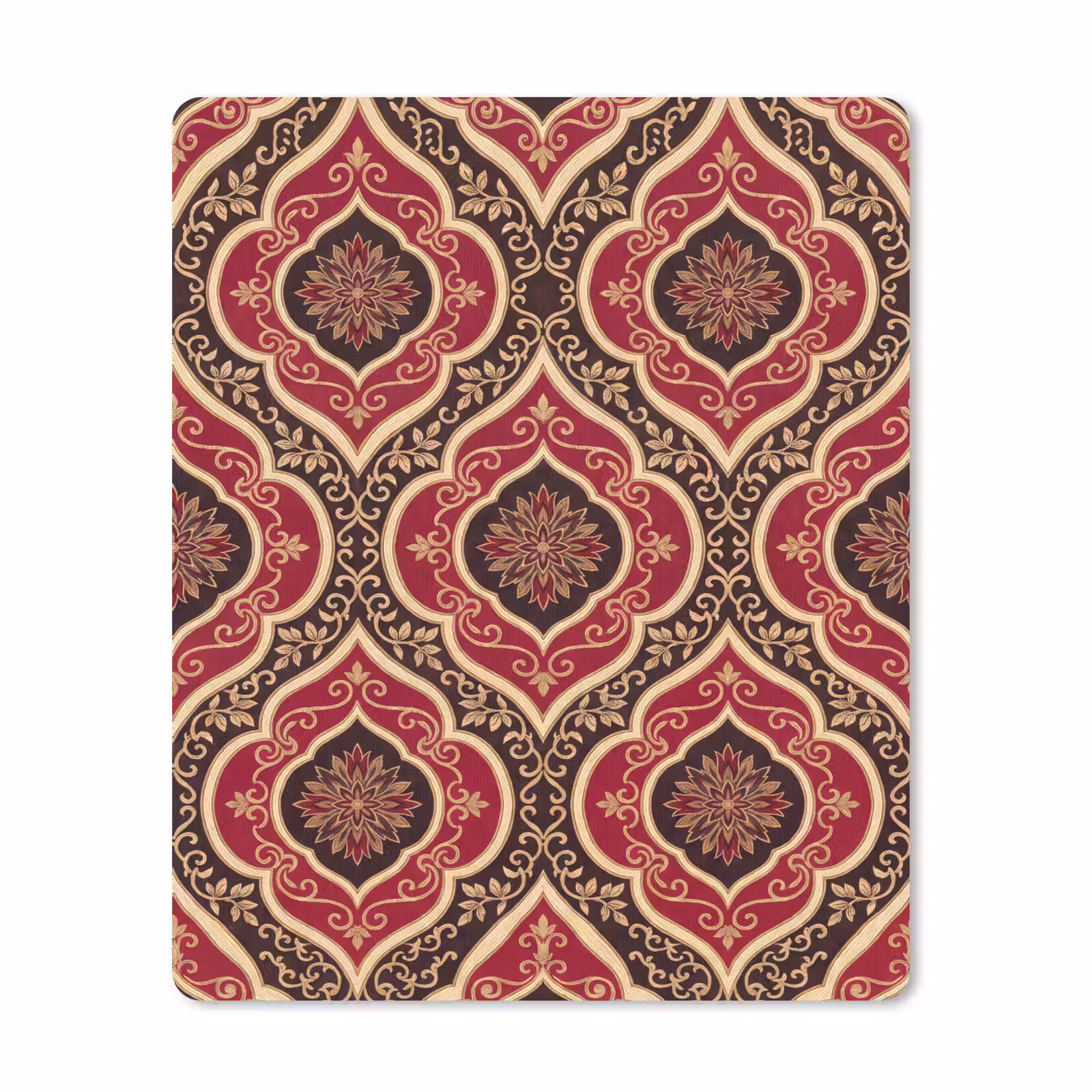 Mauspad - Muster – Ornament – Barock – Rot – Gold — 1