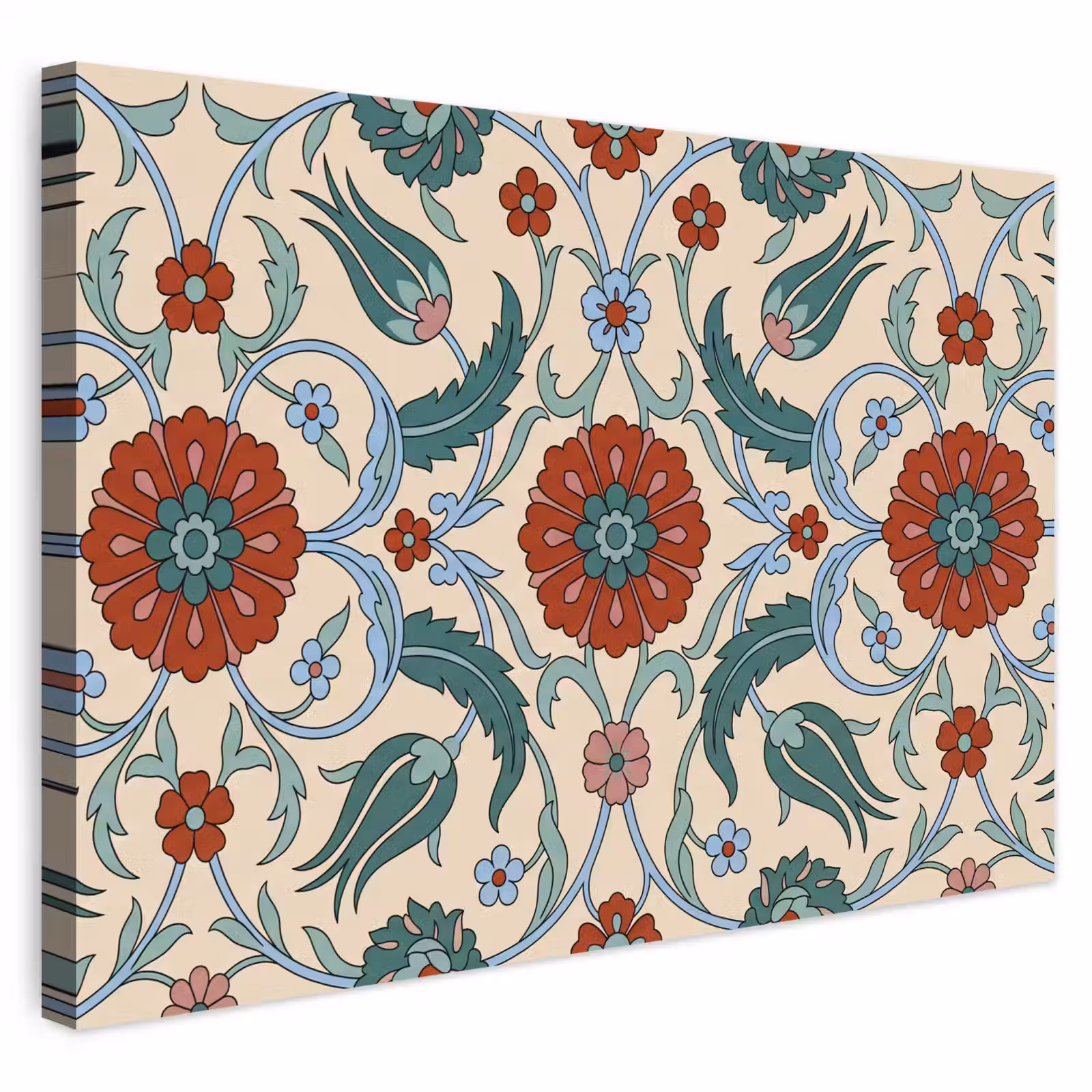 Outdoor Leinwand - Blumen – Muster – Klassisch – Dekoration – Farbenfroh — 1