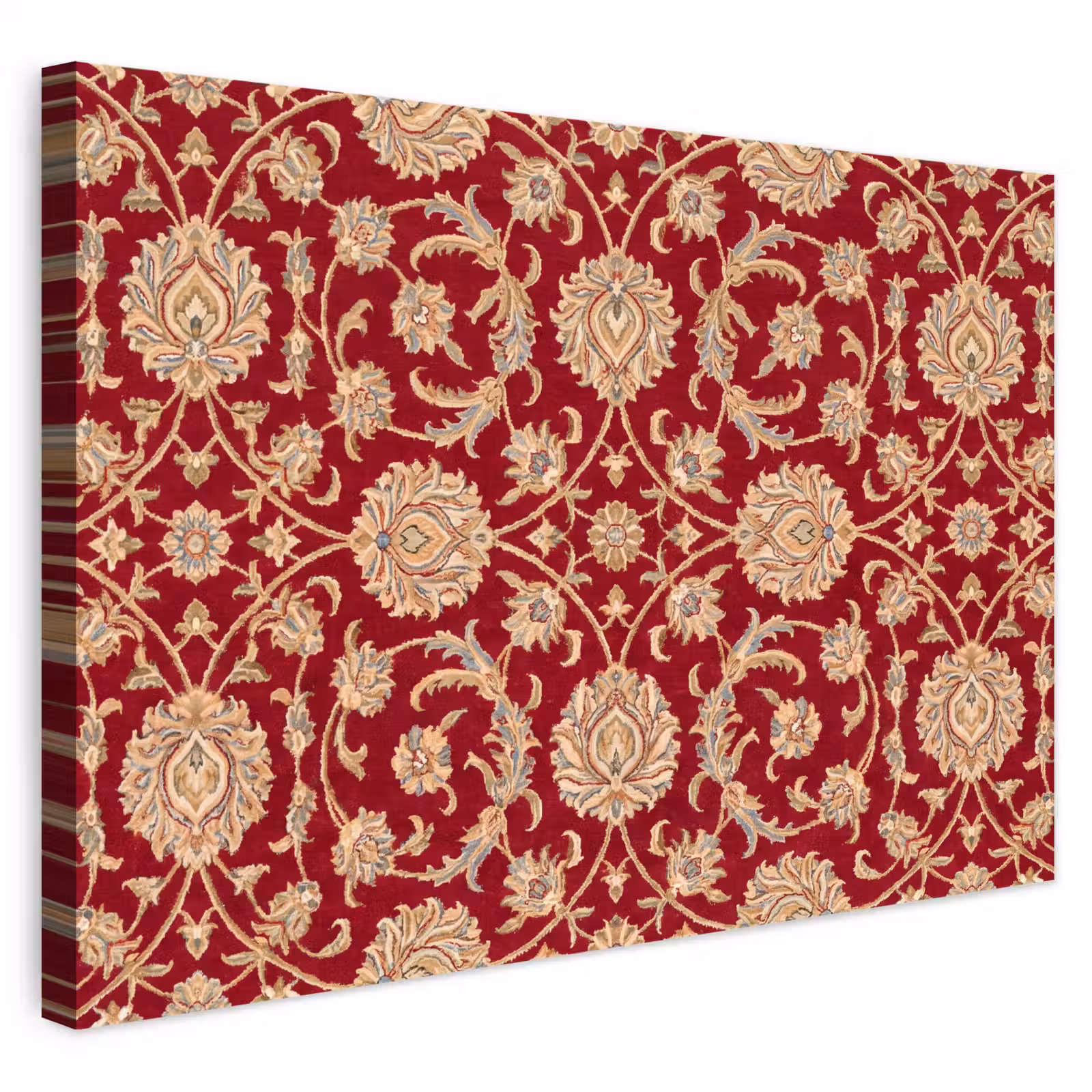 Outdoor Leinwand - Muster – Blume – Klassisch – Orientalisch – Rot — 1